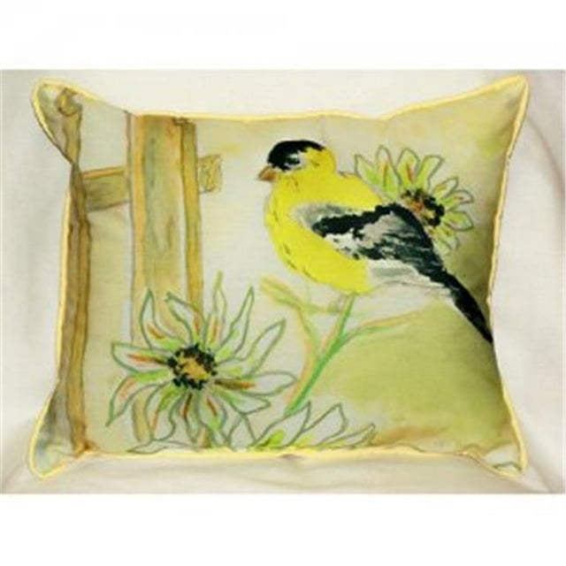 Betsy Drake ZP244 Betsys Goldfinch Jeter Oreiller- 20 x 24 Po.