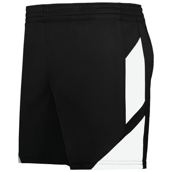 Augusta Sportswear 1738.420.M Ladies Step-Back Modern Fit Basketball Shorts, Black & White - Medium