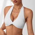 thumbnail image 2 of Sports Bra Women's Halter Twist Front Wireless Breathable Stretch Support Bra for Yoga Fitness Beach Daily Casual Layering, 2 of 4