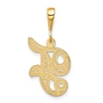 thumbnail image 3 of Diamond2Deal 14K Pendentif Initiale Lettre F en Or Jaune Script Filigrane pour Femmes, 3 of 6