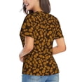 thumbnail image 3 of Vsdgher Colorful Pineapple Women Shirts V Neck Short Sleeve Tops T-Shirt Basic Tees, S to 3XLSmall, 3 of 5