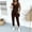 Brown, variant on Womens Ribbed Knit Jumpsuits Crew Neck Elastic Waist Drawstring Overalls Sleeveless Summer Casual Rompers with Pockets