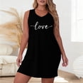 thumbnail image 2 of Wensltd Valentine's Day Sleeveless Nightdress for Women Summer Printed Sleep Dress Loose Comfortable Soft Trendy Sleepshirts Black L, 2 of 6