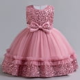 thumbnail image 2 of Flower Girl's Ruffles Sequins Dress,Kids Vintage Wedding Party Dresses Holiday Child Formal Pageant Gowns Kids Vacation Dress 90, 2 of 4