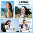 thumbnail image 2 of AYAMAYA Portable Handheld Fan with Ice Cooler, 3000mAh Rechargeable Hand Fan with 100-Speed High-Power Turbo, Small Foldable Travel Fan for Hiking, Beach, Office, 2 of 9