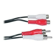 CableWholesale 10R1-02225 RCA Stereo Audio Extension Cable  2 RCA Male to 2 RCA Female  25 foot
