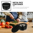 WSTEER 1 Set of Cooked Rice Bucket Cooked Rice Barrel Metal Rice Bucket