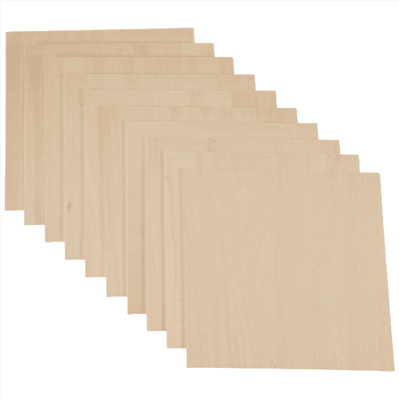 New Arrivals 10Pcs 20X20X0.2cm Unfinished Wood Board, Rectangle Blank Wooden
