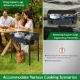 thumbnail image 6 of Ktaxon 2 Burner Cooker Outdoor Camping Picnic Stove with Wind Panel BBQ Grill, 6 of 9