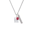 thumbnail image 2 of Delight Jewelry Silvertone Love with Red Paw Silvertone Always My Mother Bar Charm Necklace, 23", 2 of 4