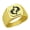 Gold, variant on Pisces Stainless Steel Signet Ring