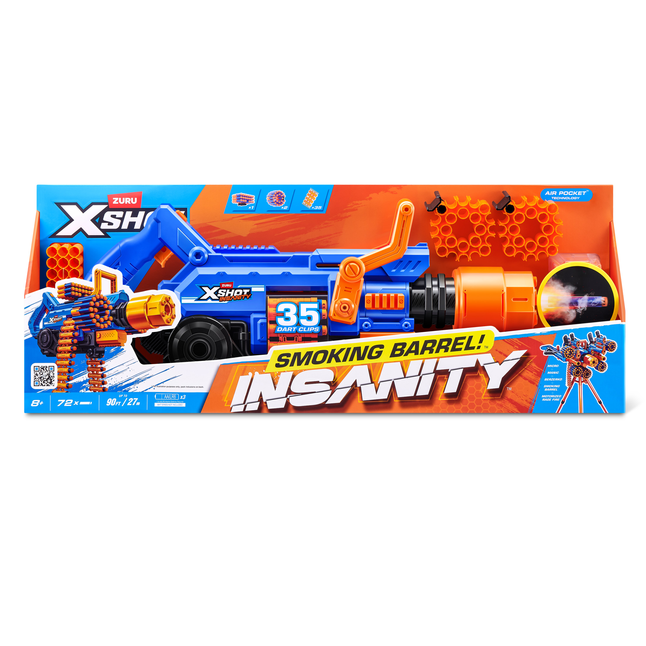 XSHOT Insanity Smoking Barrel Blaster with 72 Darts photo 2