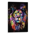 thumbnail image 1 of Cuadro decorativo - León Colorido, Hue Art 40x60 Canvas Lab Animales, Colorido, Ilustraciones, Leones, Naturaleza, Animales y naturaleza,, 1 of 2