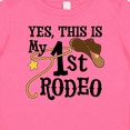 thumbnail image 4 of Inktastic Yes, This is My 1st Rodeo Cowboy Hat with Pink Band, Lasso Girls Baby T-Shirt, 4 of 5