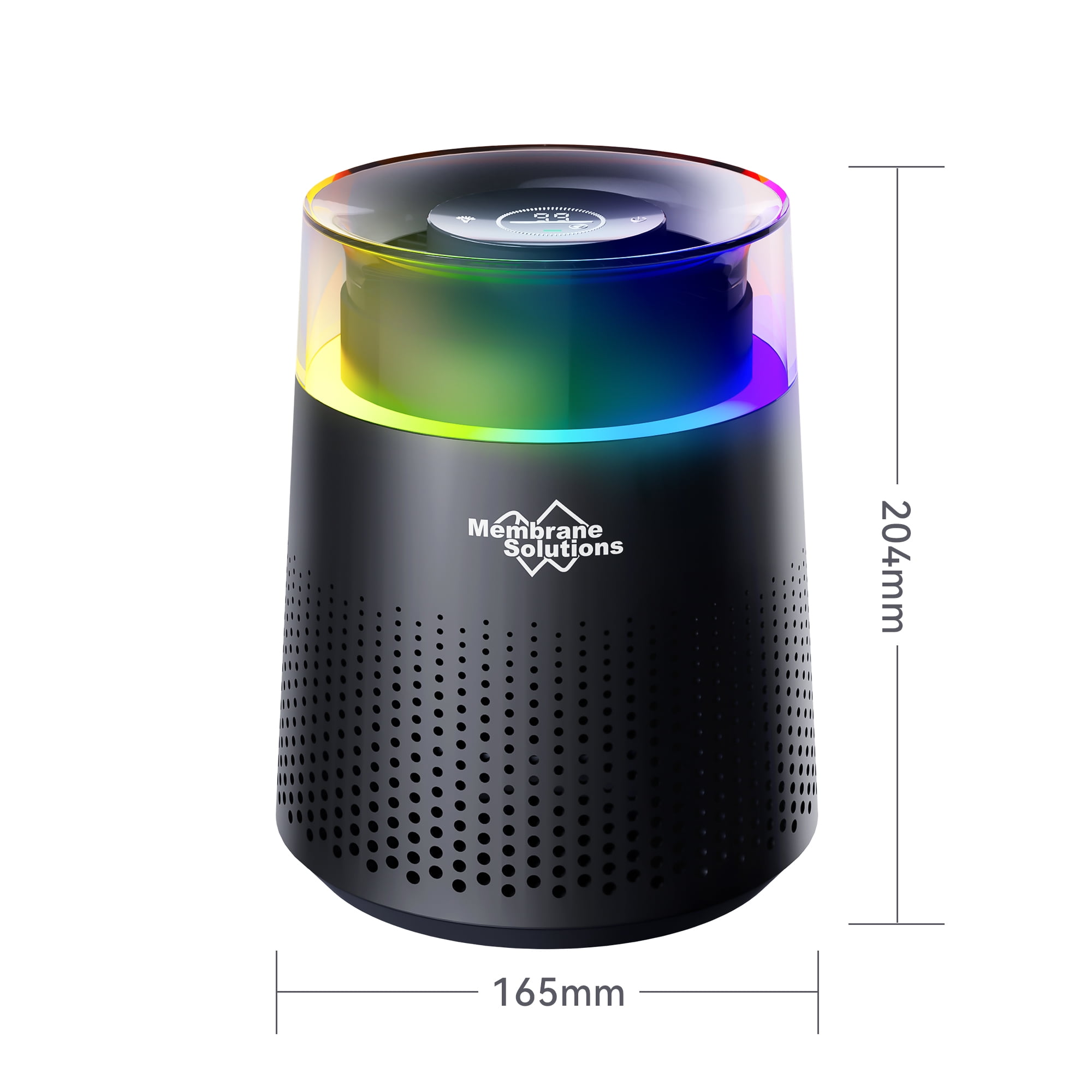 Membrane Solutions MSB5W 215 Sq Ft HEPA Air Purifier for Home Room, Smart Purificador,Remove 99.97% of Particles and Air Pollution,Black (2pack)