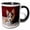 Black/White, variant on 3drose, Eight Week Old Corgi Puppy Resting on the Carpet Guarding His Bone., 15oz Mug