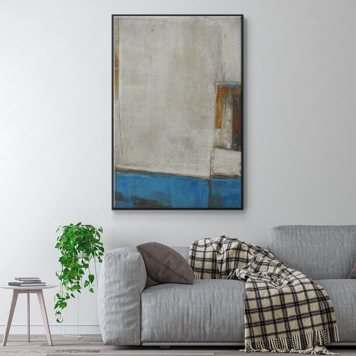 A Warped Window Framed Premium Gallery Wrapped Canvas - Ready to Hang - 25 x 37 - Black Floating Frame