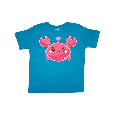 

Inktastic Cute Red Crab with Purple Heart Gift Toddler Boy or Toddler Girl T-Shirt