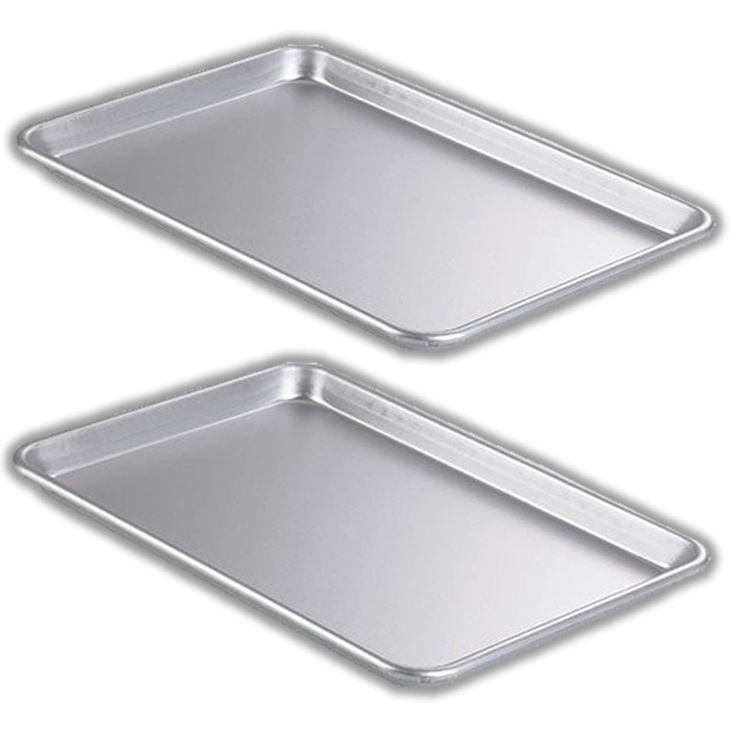 2 Piece Bakeware Set  2 Aluminum Sheet Pan, (Stainless Steel)  Half Size (13