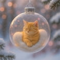 thumbnail image 4 of BGZLEU Cute Cat Christmas Glass Ornaments Collection, Xmas Tree Kitten Ball Ornament, Vivid 3D Animal Decoration, for Cats Lovers, Party Centerpiece Mantel, Fall Winter Home Decor(Amber), 4 of 5