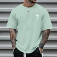 thumbnail image 2 of Zszcpp Going Out Tops For Men Coconut Tree Print T-Shirt Short Sleeve O Neck Relaxation Outdoor Blouse Casual Blouses, 2 of 4