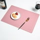 thumbnail image 1 of Juego De Manteles Individuales De Cuero Para Mesa, Tapete Aislante Térmico De Pu De Doble Cara De 1 Pieza En Azul, Rosa, Gris O Azul Oscuro, Antideslizante E Impermeable Para Comedor., 1 of 6