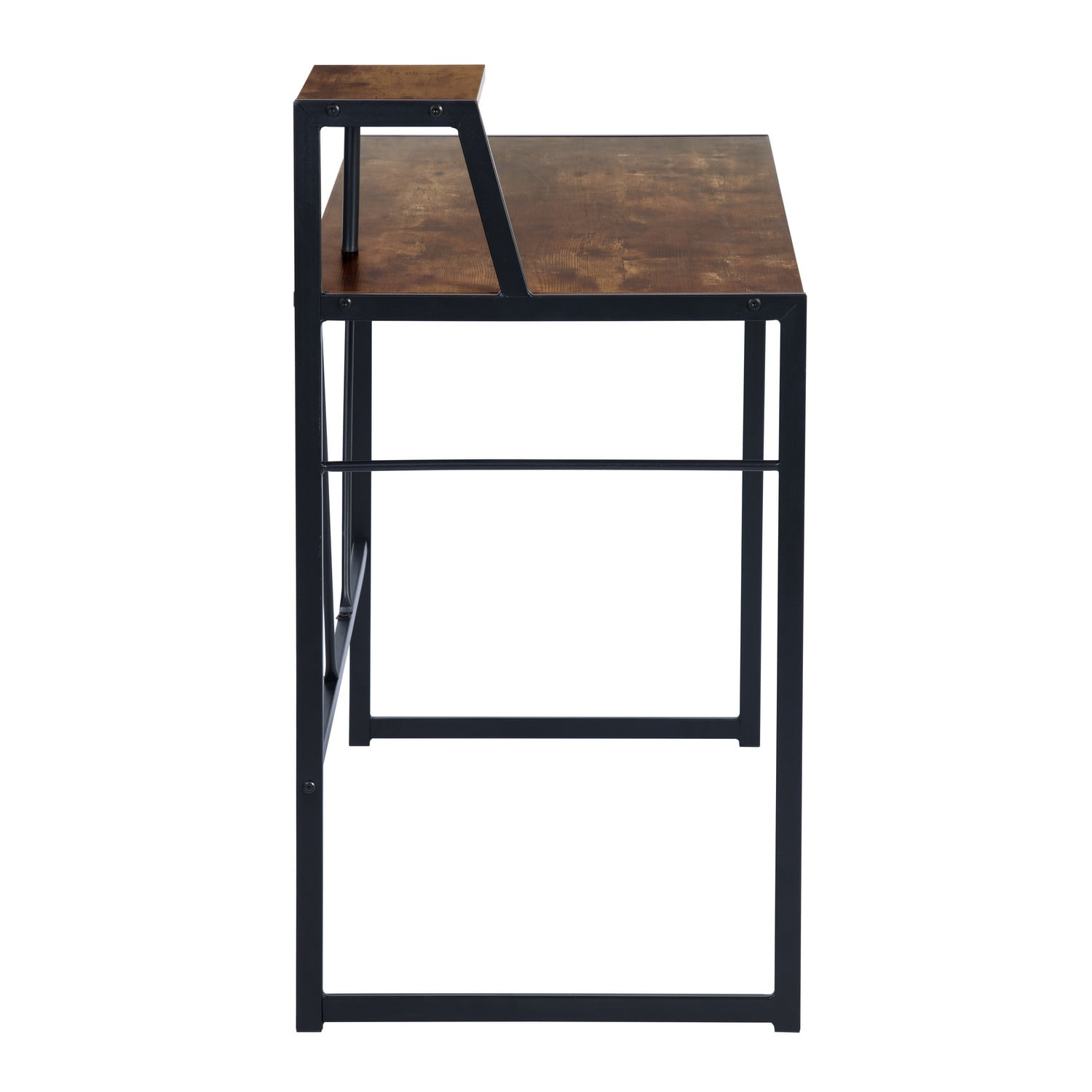 Kepooman Computer Desk, Modern Simple Style Desk for Home Office, Sturdy Writing Desk, Walnut Color Kepooman Computer Desk, Modern Simple Style Desk for Home Office, Sturdy Writing Desk, Walnut Color