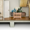 thumbnail image 3 of SHOWERORO Mini Crib Bed for Dollhouse 1 Set Wood Doll House Furniture Khaki 4.32X2.75X3.73in, 3 of 8