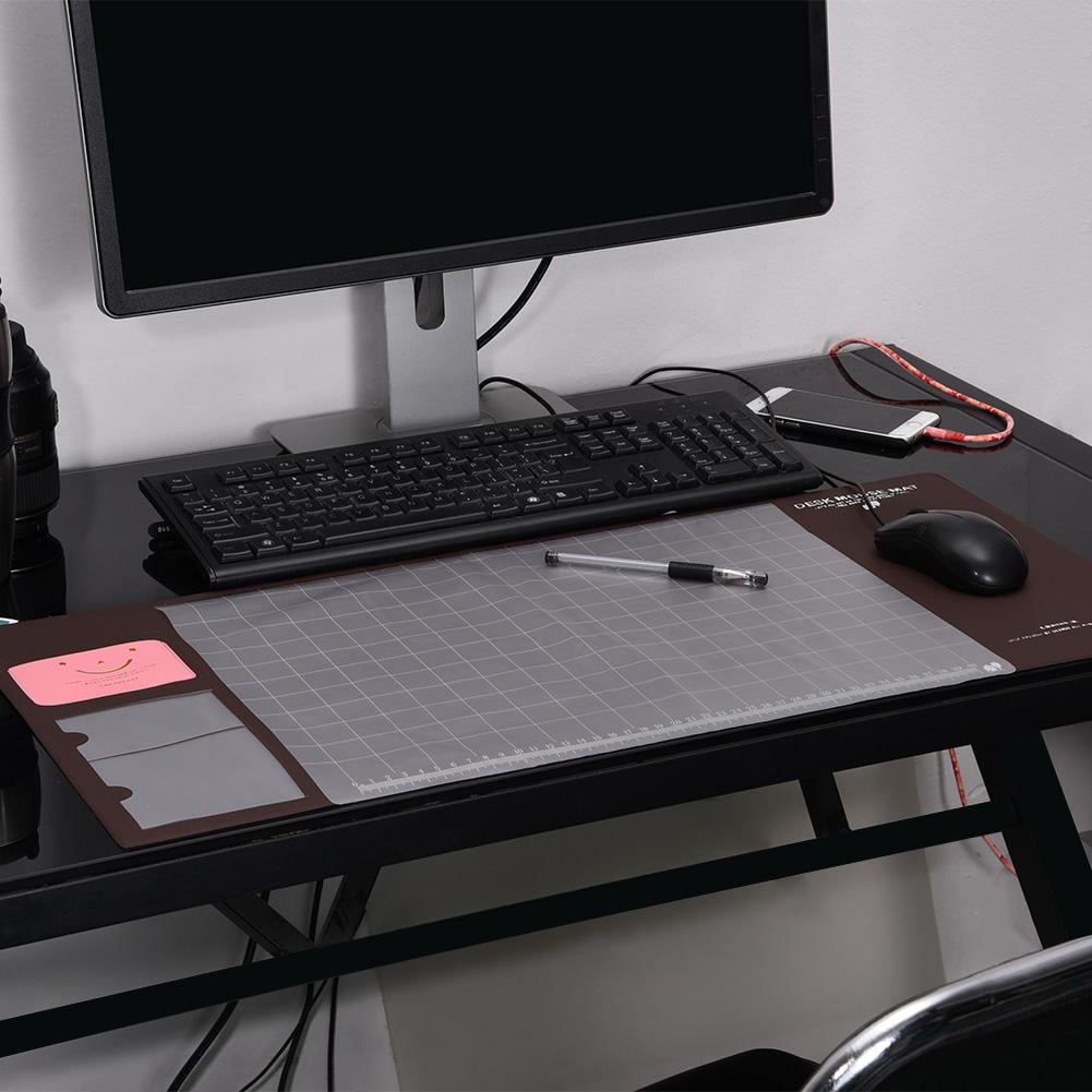 OTVIAP Desktop Mat with Pockets,Multifunctional Desk Pad,Large Size
