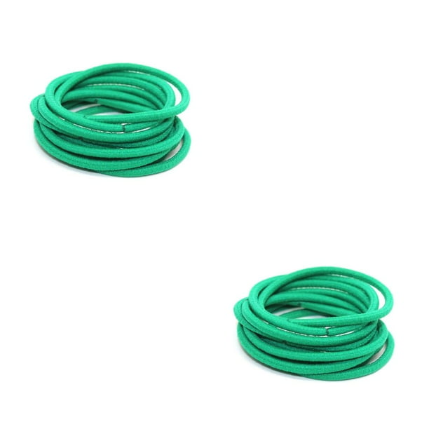Guardurnaity 10 piezas de bandas para el cabello estilo simple sólido de alta elasticidad coleta protectora sin costuras para mujeres accesorios hierba verde Pasto verde 2piezas Guardurnaity CBP472759