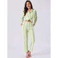 thumbnail image 3 of DARING DIVA Cotton Pajamas Button Down Pants Loungewear Set L Yellow Stripe, 3 of 7