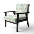thumbnail image 2 of Designart "Blue Circle Pattern" Upholstered Patterned Accent Chair and Arm Chair, 2 of 5