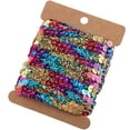 thumbnail image 1 of Visland 1 Roll Sequin Trim Glossy Cuttable 10 Yard Sewing Crafts Sequin DIY Ribbon Cloth Accessory, 1 of 1