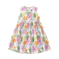 thumbnail image 2 of KYAIGUO Robe Sans Manches pour Filles, Robe une Pièce à Fleurs, Robe Princesse Décontractée en Coton 2-8T, 2 of 9