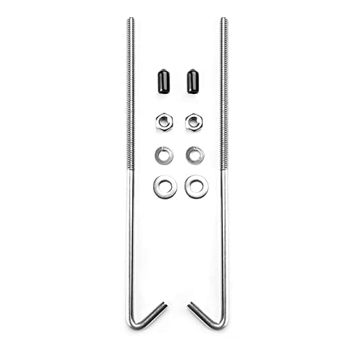 ARONOVA 18-8 Stainless Steel J Hook Battery Hold Down Bolts 12-Inch