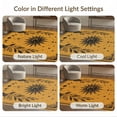 thumbnail image 7 of ODIKA 2'x3' Washable Throw Rug Black Golden Celestial Sunburst Mystical Sun and Moon with Floral Vases for Hallway, Study Room, Non-Slip Low Profile, Flatwoven, 7 of 7