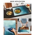 thumbnail image 5 of Large Induction Cooktop Protector Mat Blue Teal Ombre Stove Top Covers for Electric Stove, Coastal Beach Modern Abstract Art Decorative Stove Burner Cover Mats, Glass Top Stove Cover, 5 of 7