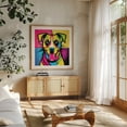 thumbnail image 4 of Pop art dog's face - Digital Art Pop Art Dog Modern Art Illustration Animal Geometric Unframed Wall Art Print 24 x 24 inches, 4 of 9