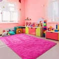 thumbnail image 3 of Junovo Super Soft Fluffy Area Rugs Modern Shag Rug for Bedroom Living Room,Cute Carpets for Kids Nursery Girls Home Dorm,4'x6',Purple, 3 of 7
