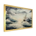 thumbnail image 2 of Designart 'Ship Struggles With The Sea Storm' Nautical & Coastal Framed Art Print, 2 of 4