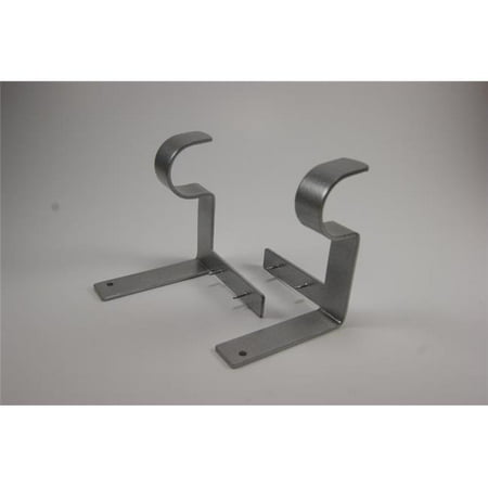 Kwik Hang 6717656 Enamel Silver No Drill Curtain Rod Bracket