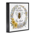 thumbnail image 2 of Stupell Industries Cottage Bee Humble & True Encouraging Insect Floral Border Black Framed Giclee Art, 12 x 12, by Deb Strain, 2 of 6