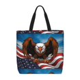 thumbnail image 1 of Fotbe Cartoon Bald Eagle USA Bolsa Tote con Estampado para Mujer, Bolsos con Cremallera, Bolsa de Hombro Casual de Gran Capacidad con Bolsillos Internos, 1 of 7