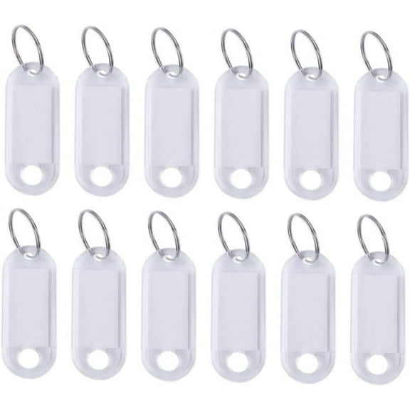30pcs Plastic Tags Small Plastic Key tag Management Key Chains Tough id Key Tags Listing Label Flap