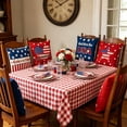 thumbnail image 5 of JeashCHAT 4th of July Pillow Covers 18"x18" Set of 4, Patriotic Red White Blue Throw Pillow Covers, American Flag Cushion Case for Memorial Day Outdoor Home Sofa Couch Decor, 5 of 6