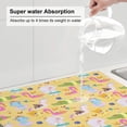 thumbnail image 5 of Honeii Summer Animals print Super Absorbent Coffee Bar Mat Hide Stain Coffee Maker Mat for Countertops Coffee Pot Dish Drying Mat for Kitchen Counter, 5 of 7