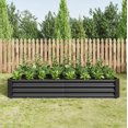 thumbnail image 2 of SEGMART Galvanized Raised Garden Bed, Planter Raised Garden Boxes Outdoor, Metal Planter Box Steel Kit for Plants, Flowers, Vegetables, Herbs, Black 6×3×1FT, 2 of 10