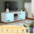 thumbnail image 3 of LED TV Stand for TVs for Up to 70" Fireplace TV Cabinet Entertainment Center Media Console with Open Shelves for Living Room, 3 of 10