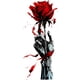 thumbnail image 2 of Men'S Fashionable Valentine'S Day Rose Graphic T-Shirt - Casual Summer Sportswear, Round Neck Short Sleeve, Black with Red and White Print, 2 of 7