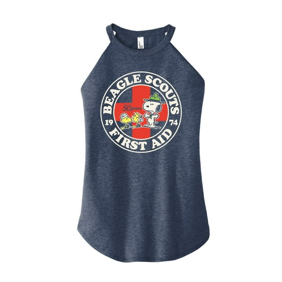 Peanuts - Beagle Scouts First Aid - Juniors High Neck Tank Top